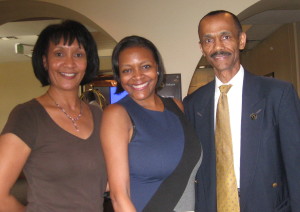 (l to r) Anita R. Henderson, Kenyatta Berry, host of the PBS program, "Genealogy Roadshow", and Michael N. Henderson.